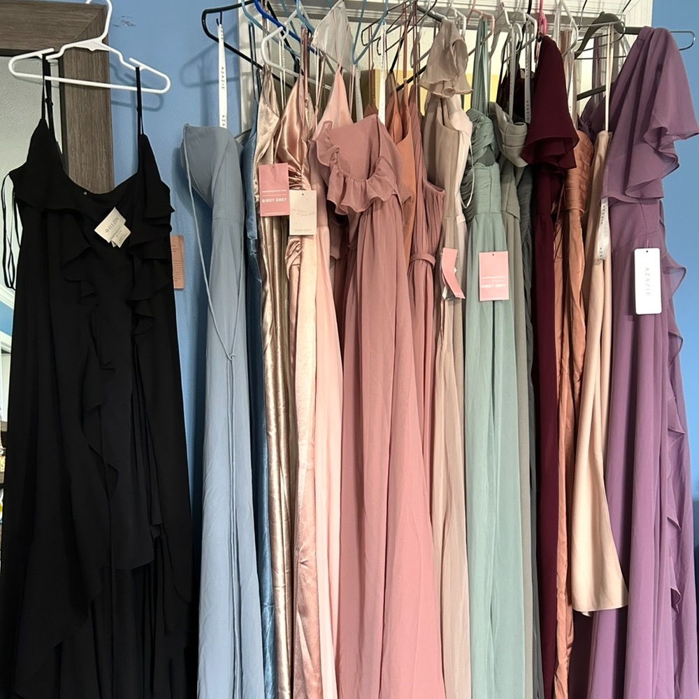 ✨Closet of NWT Bridesmaid Dresses✨ Azazie Birdie Grey BHLDN Revelry & more